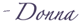 Donna Cohen Signature